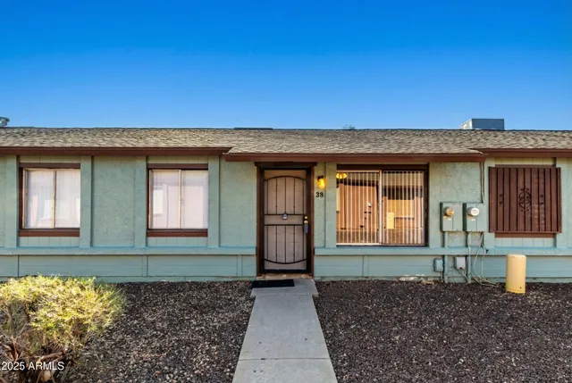 a front view of a house