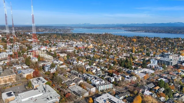 an aerial view of a city