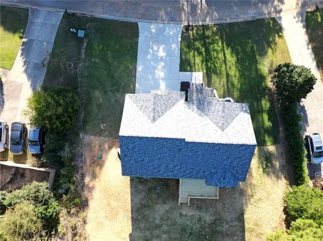 an outdoor view with patio