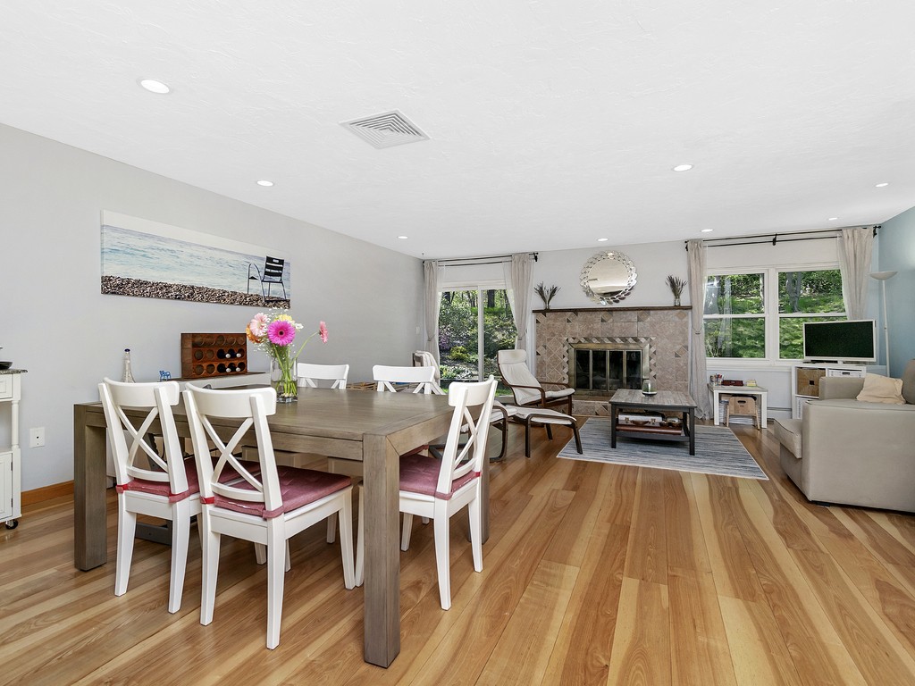 2255 Commonwealth Avenue, Unit 2255 Newton, MA 02466 - Photo 9 of 32 a dining room with furniture and wooden floor