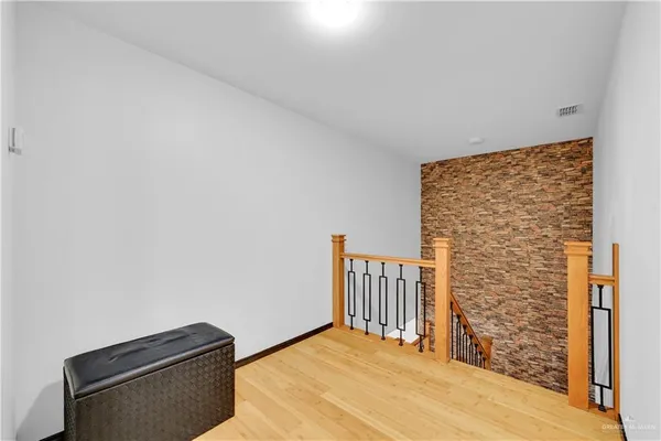 a view of hallway with stairs