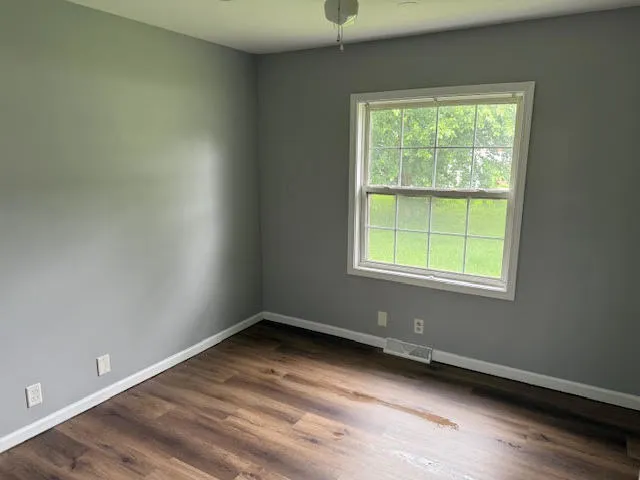 an empty room with a window