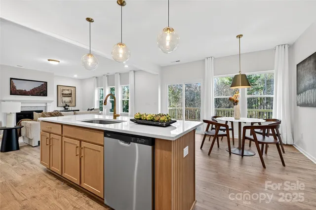 a kitchen with lots of counter space