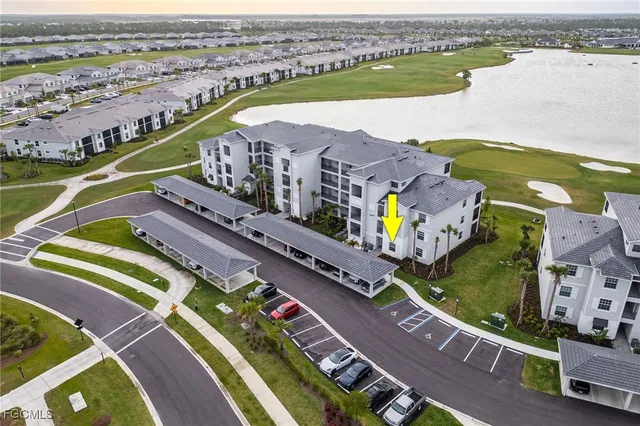 a building view with a garden space