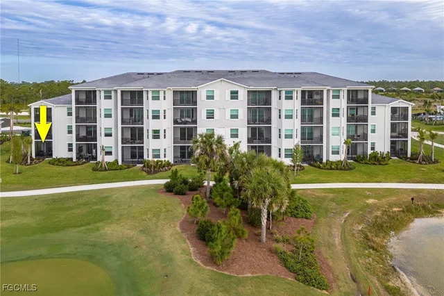 a view of a swimming pool with a garden