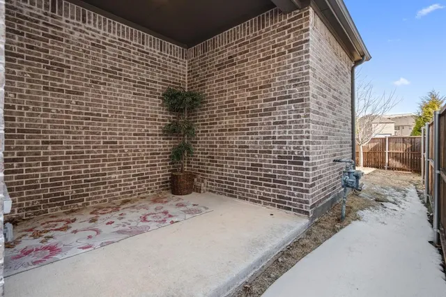 a view of a brick building