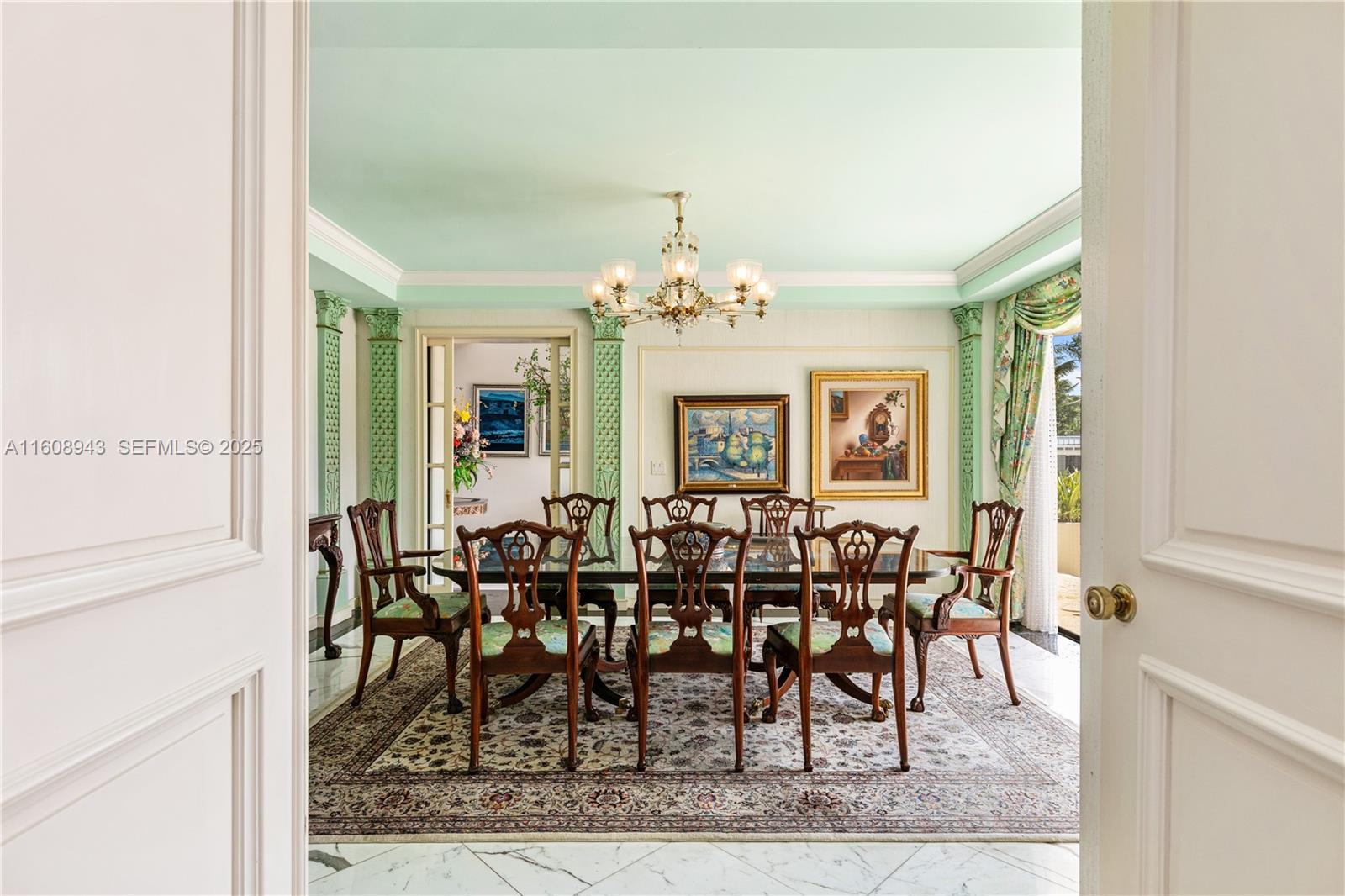 241 Cape Florida Drive Key Biscayne, FL 33149 - Photo 33 of 100 a view of a dining room with furniture