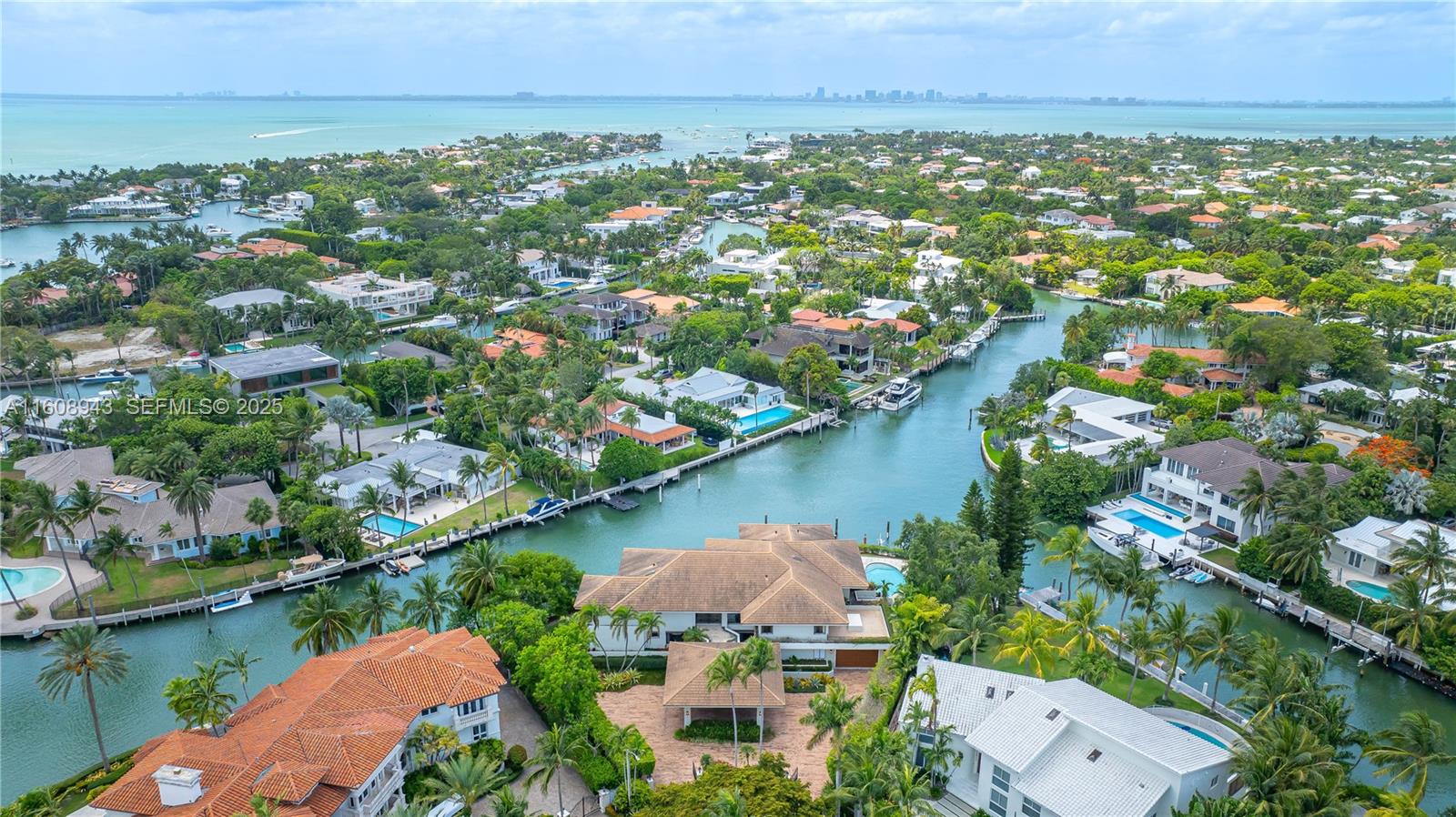 241 Cape Florida Drive Key Biscayne, FL 33149 - Photo 96 of 100 an aerial view of residential houses with outdoor space and lake view