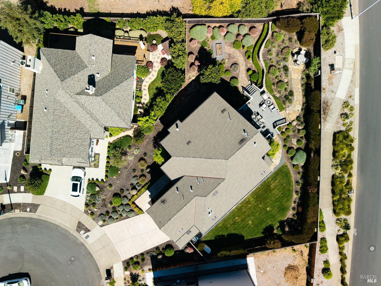 3726 Cannes Place Santa Rosa, CA 95403 - Photo 65 of 68 Aeiral view form directly above 3726 Cannes Place.