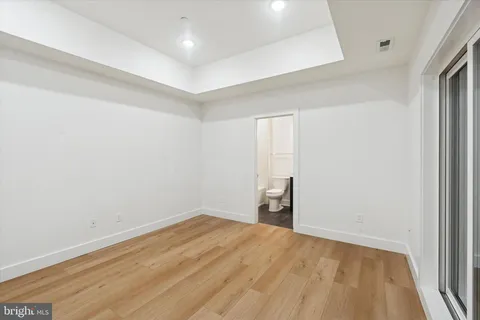 an empty room with a natural light