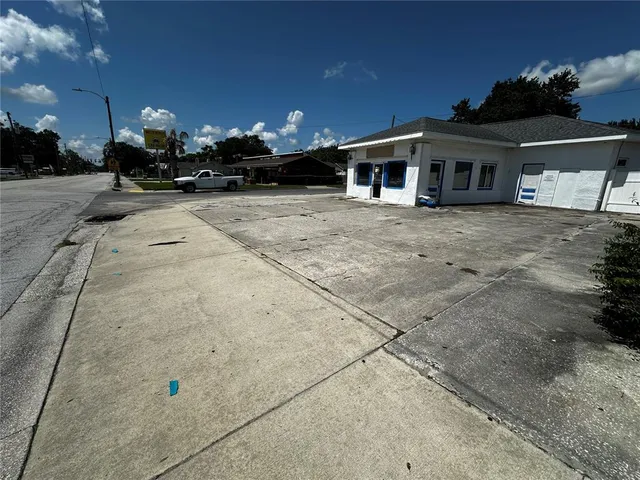 a view of a house with a patio