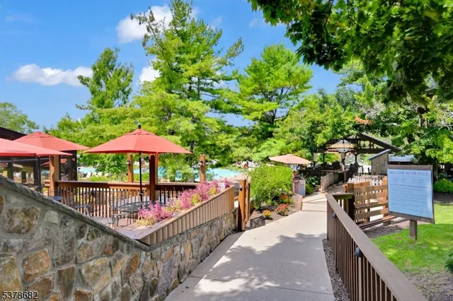 an aerial view of swimming pool