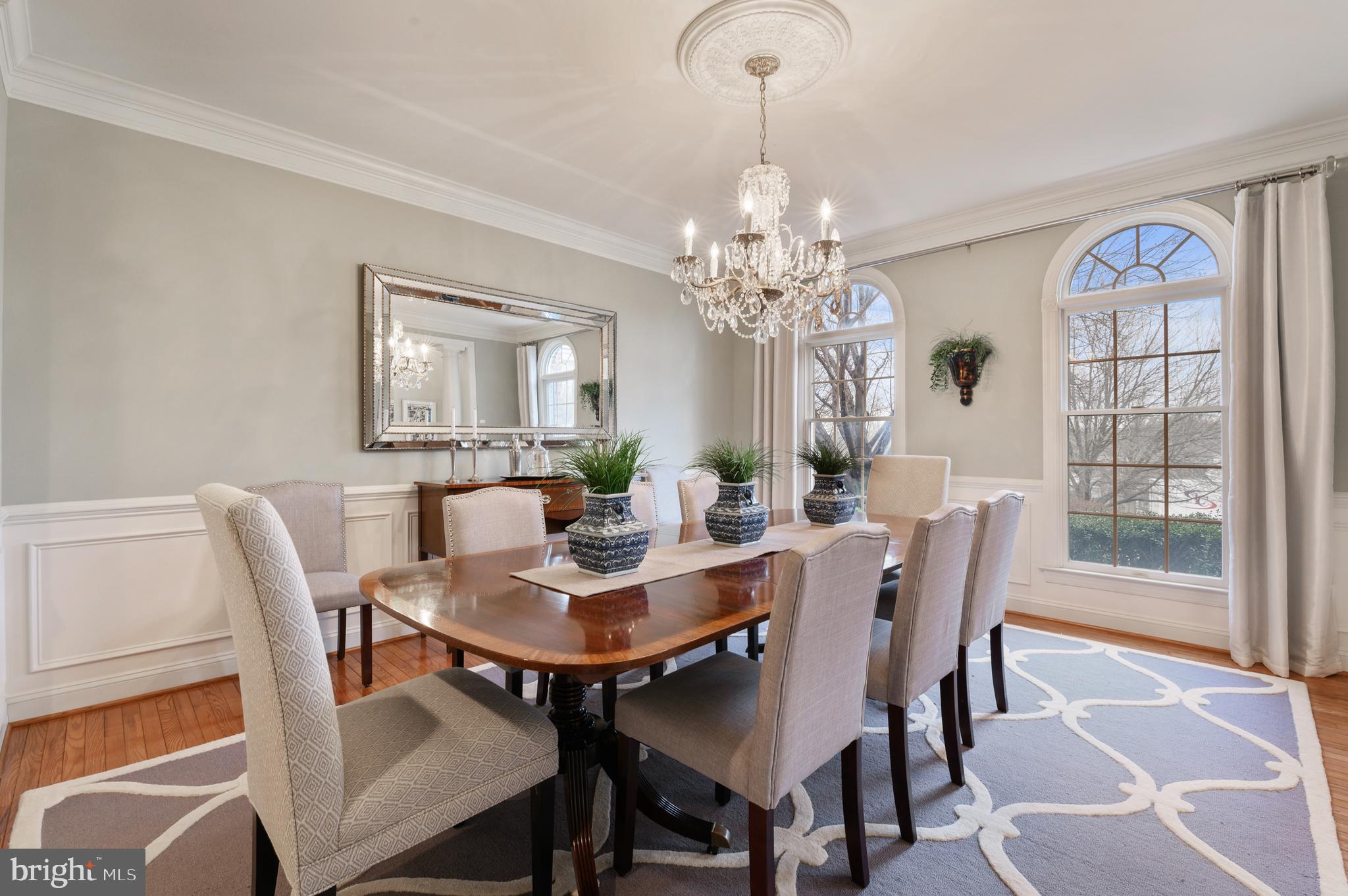 1107 Pebble Spring Drive Berwyn, PA 19312 - Photo 10 of 44 Formal Dining Room with Lovely Woodwork Details