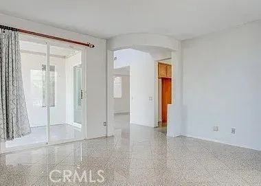 wooden floor and glass door in a room