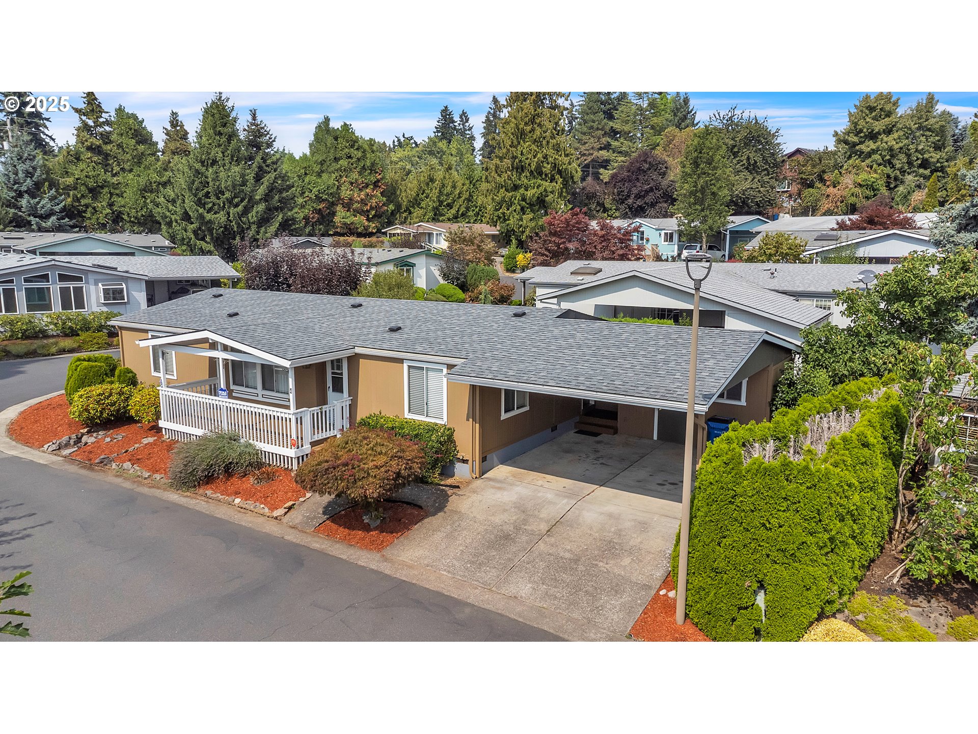 5701 Northeast St Johns Road, Unit 4 Vancouver, WA 98661 - Photo 24 of 28 an aerial view of a house with a garden and plants