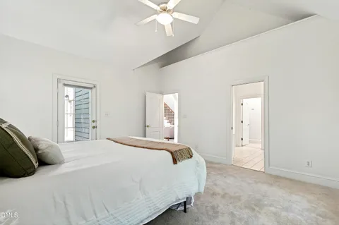 a bathroom with a bathtub and shower curtain