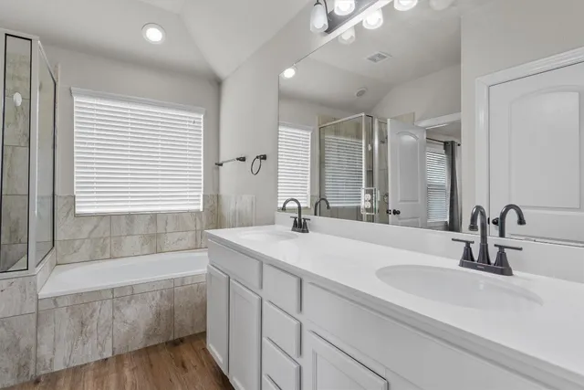a bathroom with a sink and a bathtub