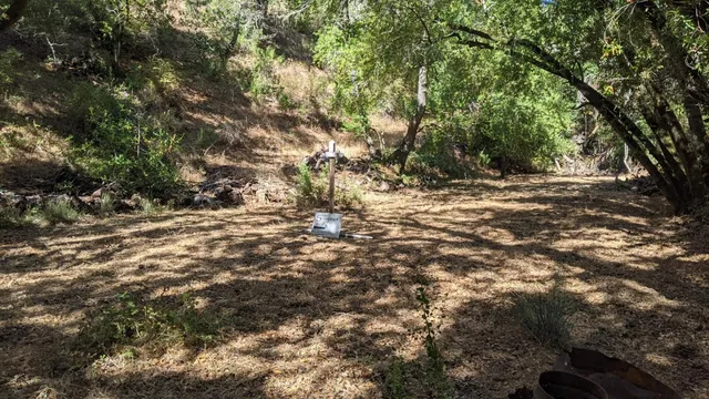 a view of mountain view with trees