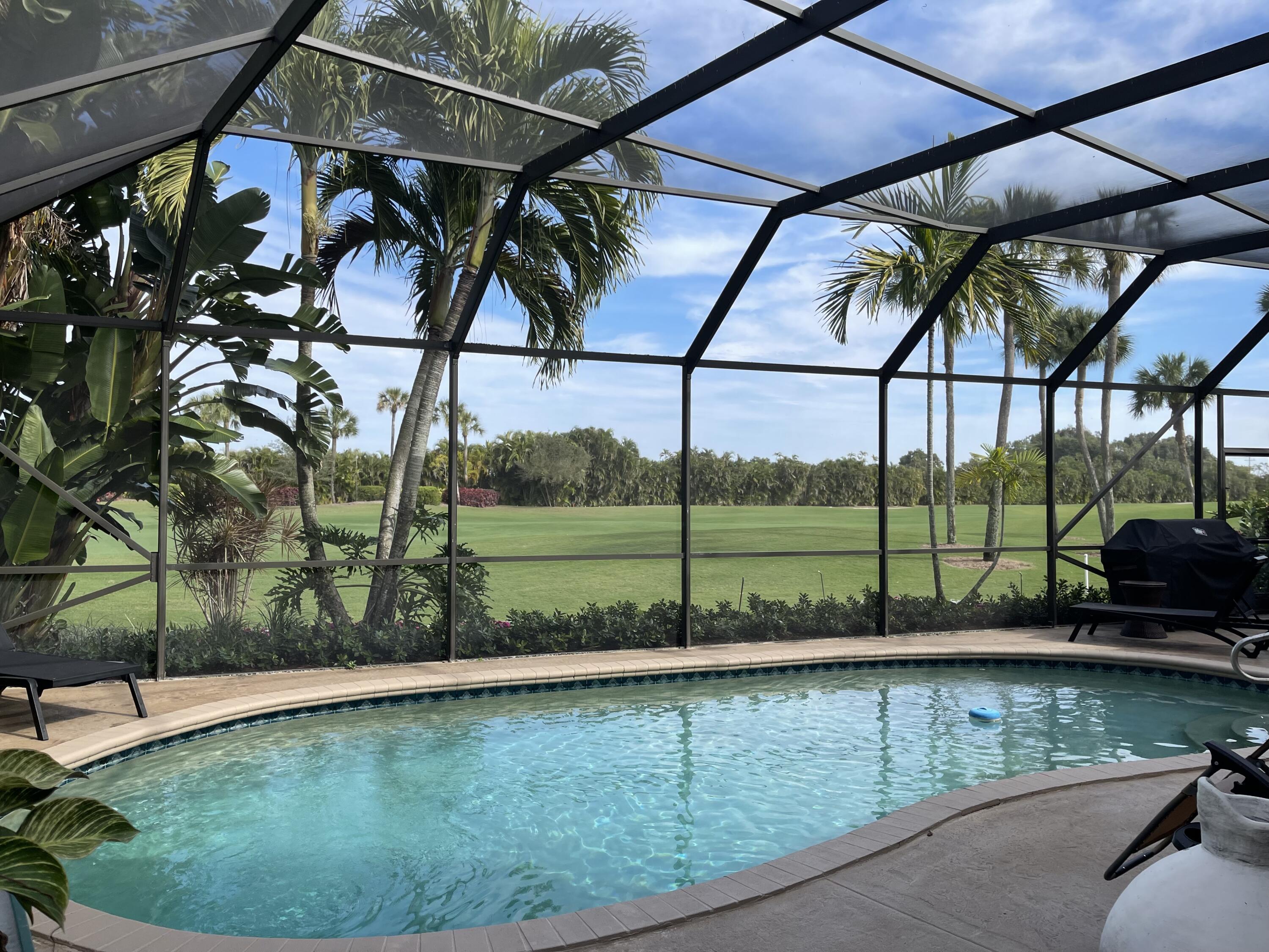 10217 Spyglass Way Boca Raton, FL 33498 - Photo 19 of 27 Heated Enclosed Pool with Golf Views