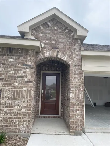 a view of wooden door