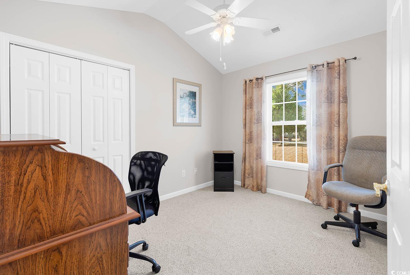 653 Pamlico Court Myrtle Beach, SC 29588 - Photo 27 of 39 lofted ceiling, and a ceiling fan