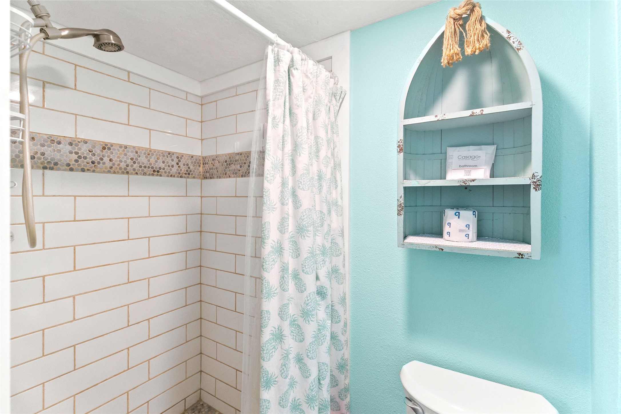 319 Pompano Lane Surfside Beach, TX 77541 - Photo 18 of 48 a bathroom with a toilet sink and mirror