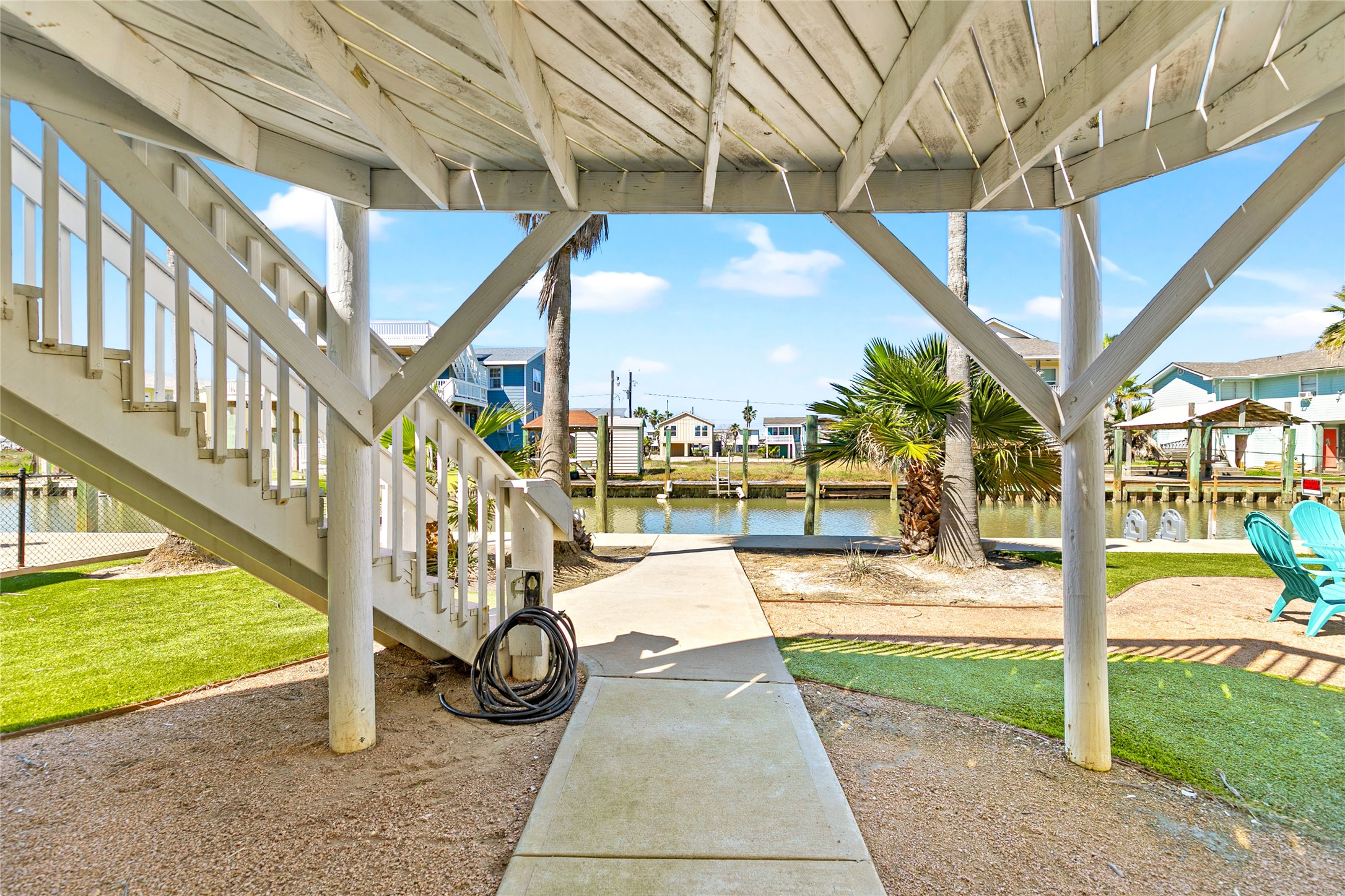319 Pompano Lane Surfside Beach, TX 77541 - Photo 34 of 48 a view of swimming pool with seating area