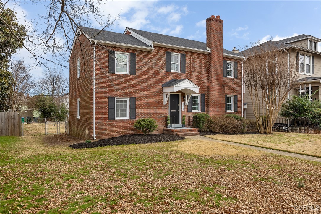 2601 Brook Road Richmond, VA 23220 - Photo 1 of 28 View of front facade with fence, a gate, a front l