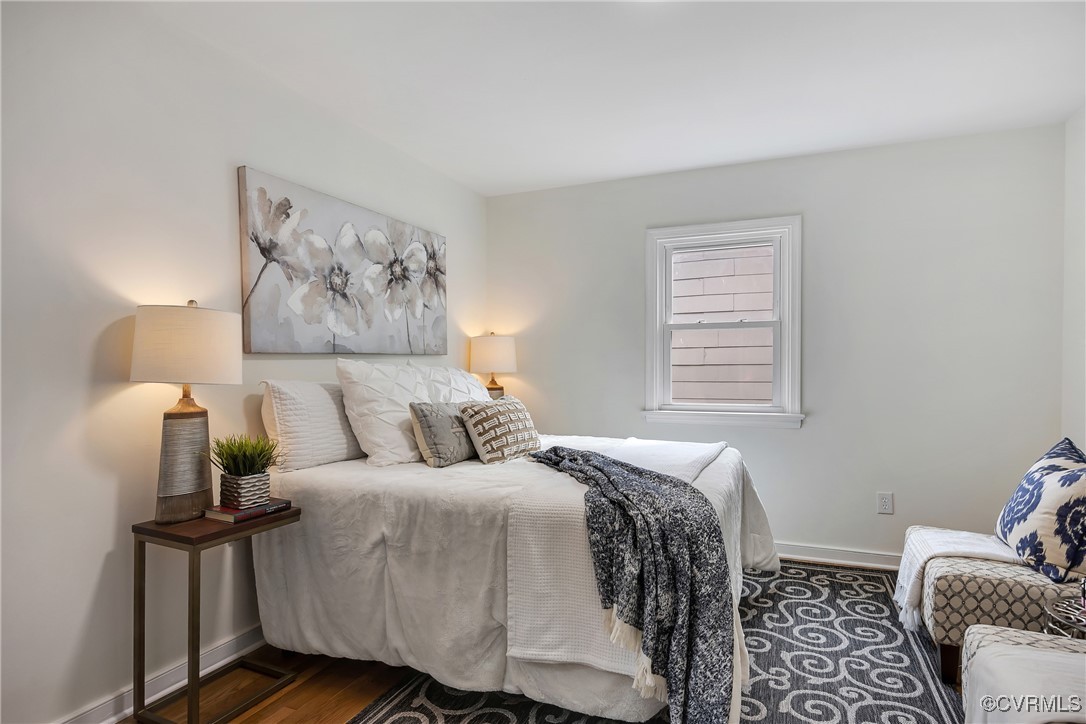 2601 Brook Road Richmond, VA 23220 - Photo 16 of 28 Bedroom with baseboards and wood finished floors