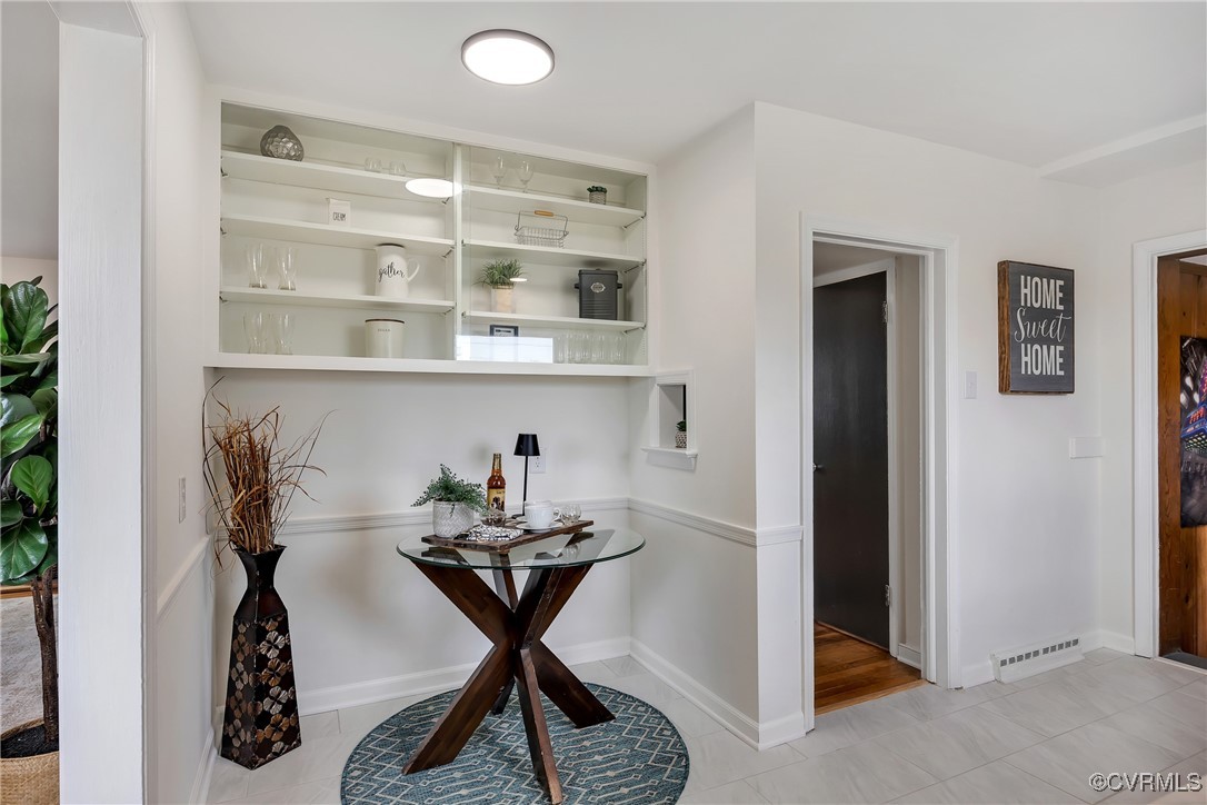 2601 Brook Road Richmond, VA 23220 - Photo 10 of 28 Hallway featuring tile patterned floors, visible v