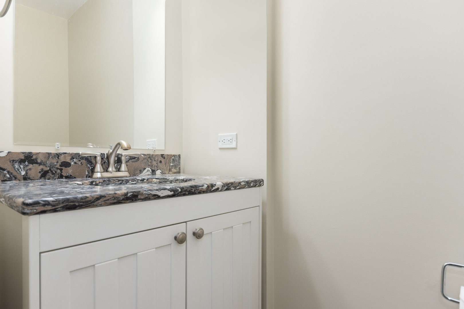 608 Springbrook Trail North Oswego, IL 60543 - Photo 19 of 24 a bathroom with a granite countertop sink and a mirror