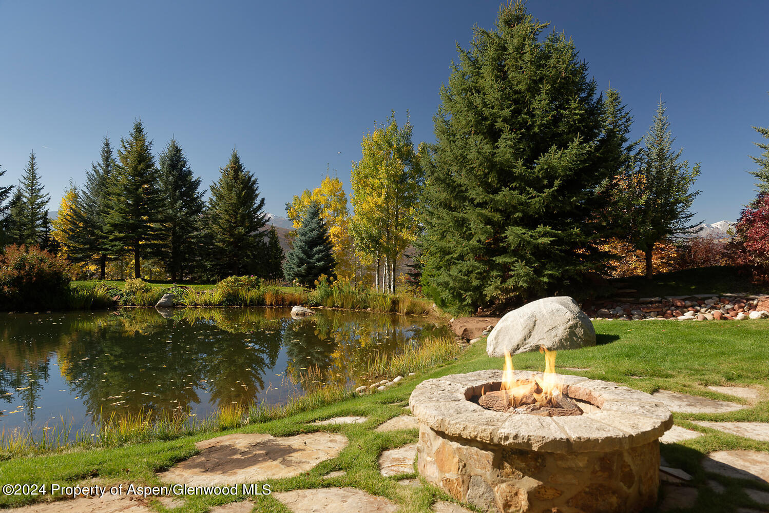 120 Running Mare Road Woody Creek, CO 81656 - Photo 51 of 53 a swimming pool with some trees and plants