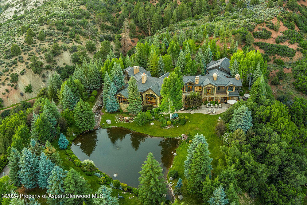 120 Running Mare Road Woody Creek, CO 81656 - Photo 6 of 53 an aerial view of a house with a yard