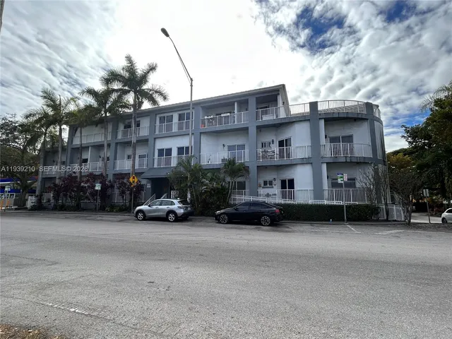 a car parked in front of a building