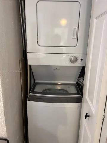 a close view of washer and dryer
