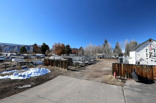 a view of outdoor space with seating