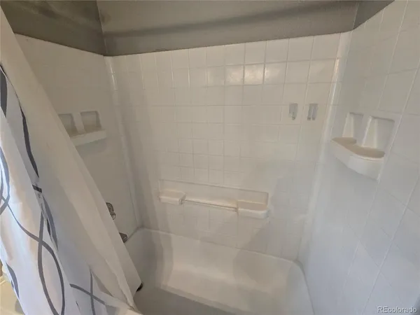 a close up of a bathtub