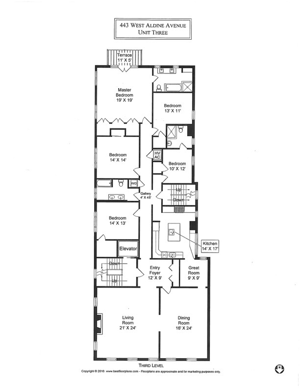 443 West Aldine Avenue, Unit 3 Chicago, IL 60657 - Photo 19 of 19 a picture of a bench in a building