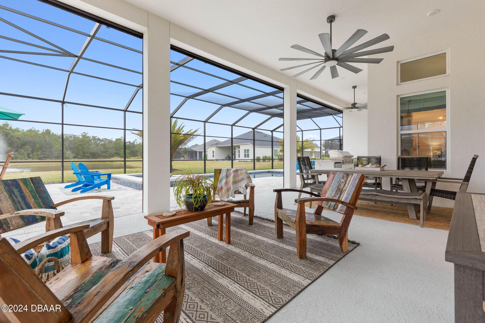 1405 Lilly Anne Circle Ormond Beach, FL 32174 - Photo 21 of 76 a living room with furniture tv and a large window