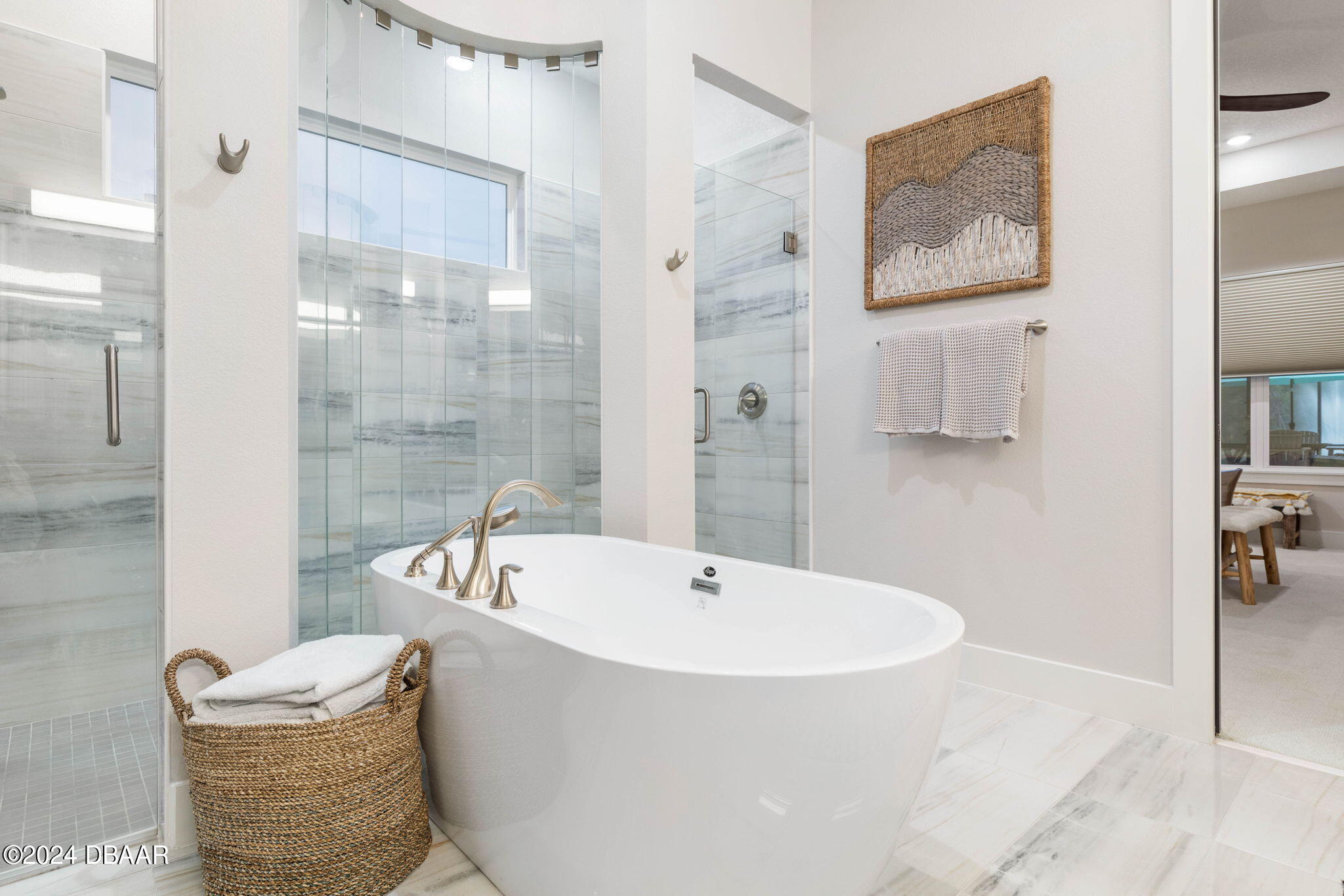1405 Lilly Anne Circle Ormond Beach, FL 32174 - Photo 40 of 76 a bathroom with a tub a sink and glass door