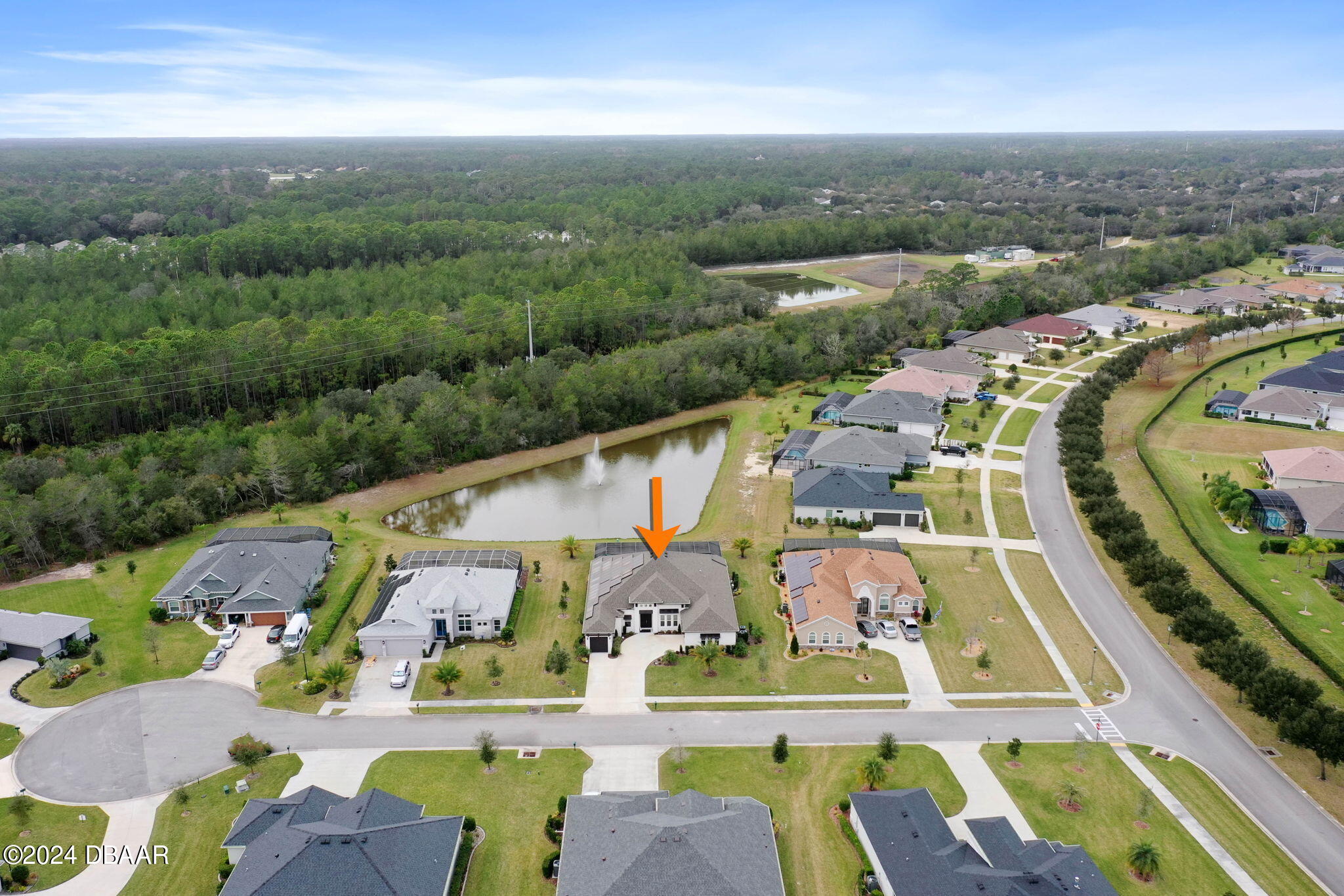 1405 Lilly Anne Circle Ormond Beach, FL 32174 - Photo 61 of 76 an aerial view of residential houses with outdoor space