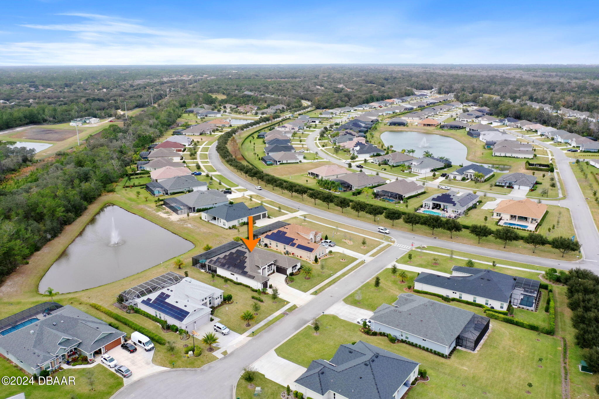1405 Lilly Anne Circle Ormond Beach, FL 32174 - Photo 62 of 76 an aerial view of residential houses with outdoor space