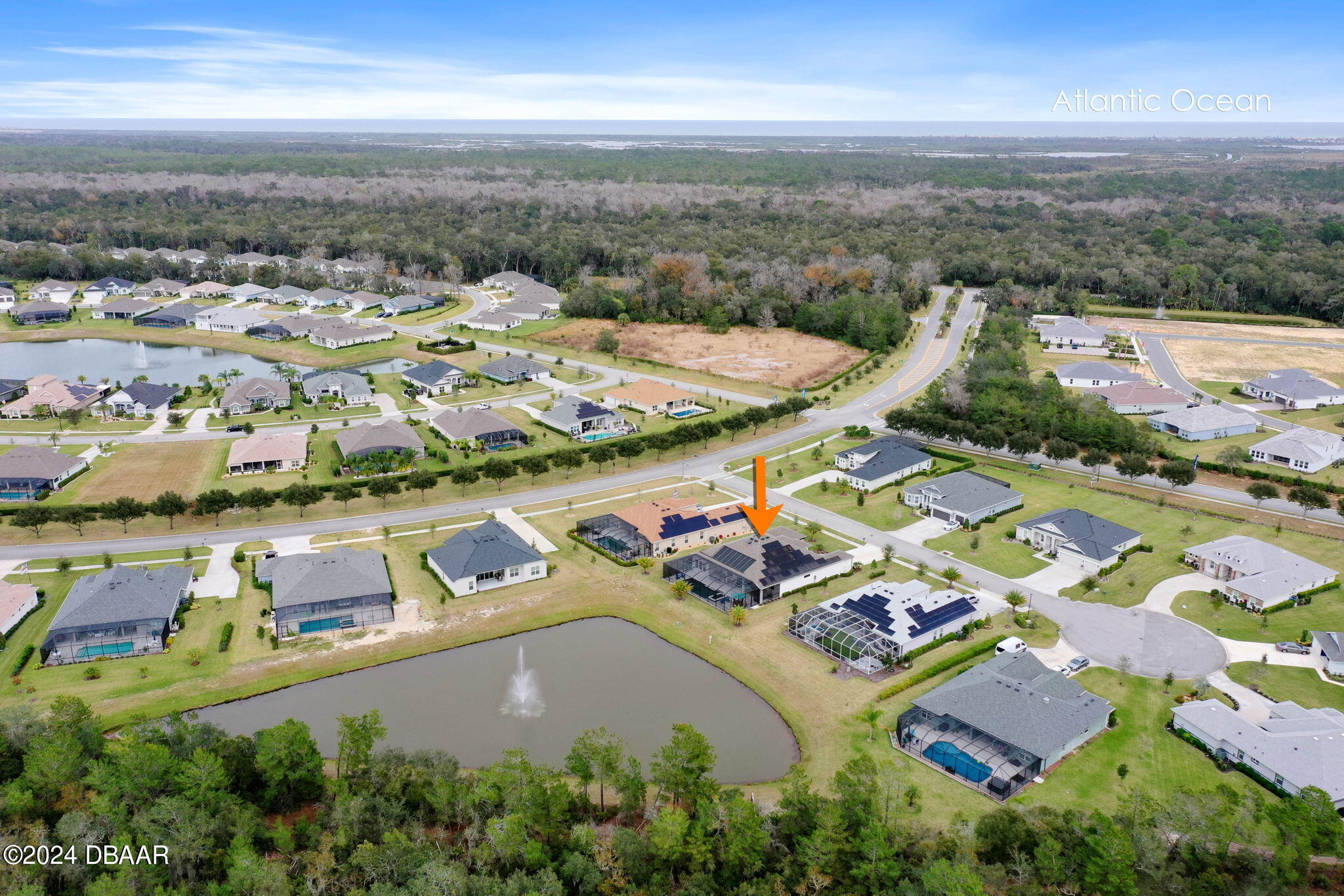 1405 Lilly Anne Circle Ormond Beach, FL 32174 - Photo 64 of 76 an aerial view of residential houses with outdoor space
