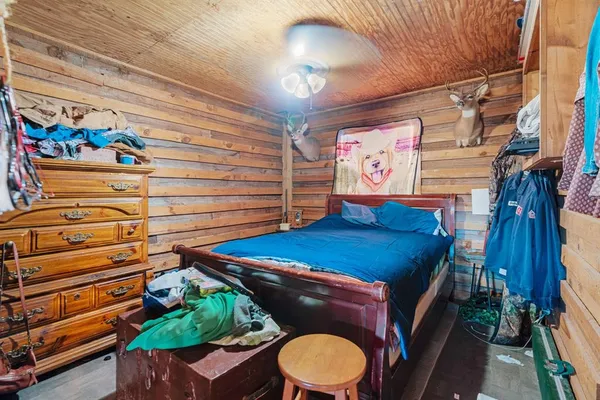 a room with furniture and a fireplace