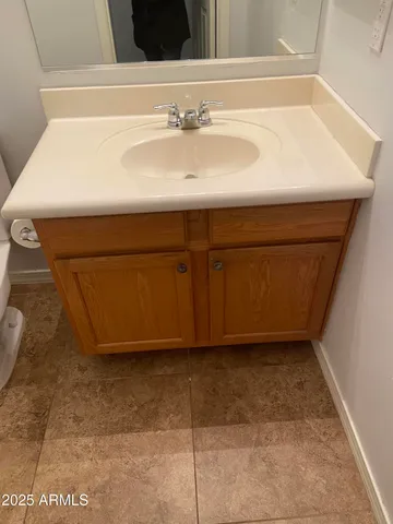 a view of a room with a window