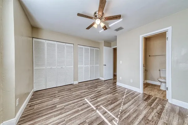 a view of a livingroom with a hardwood floor