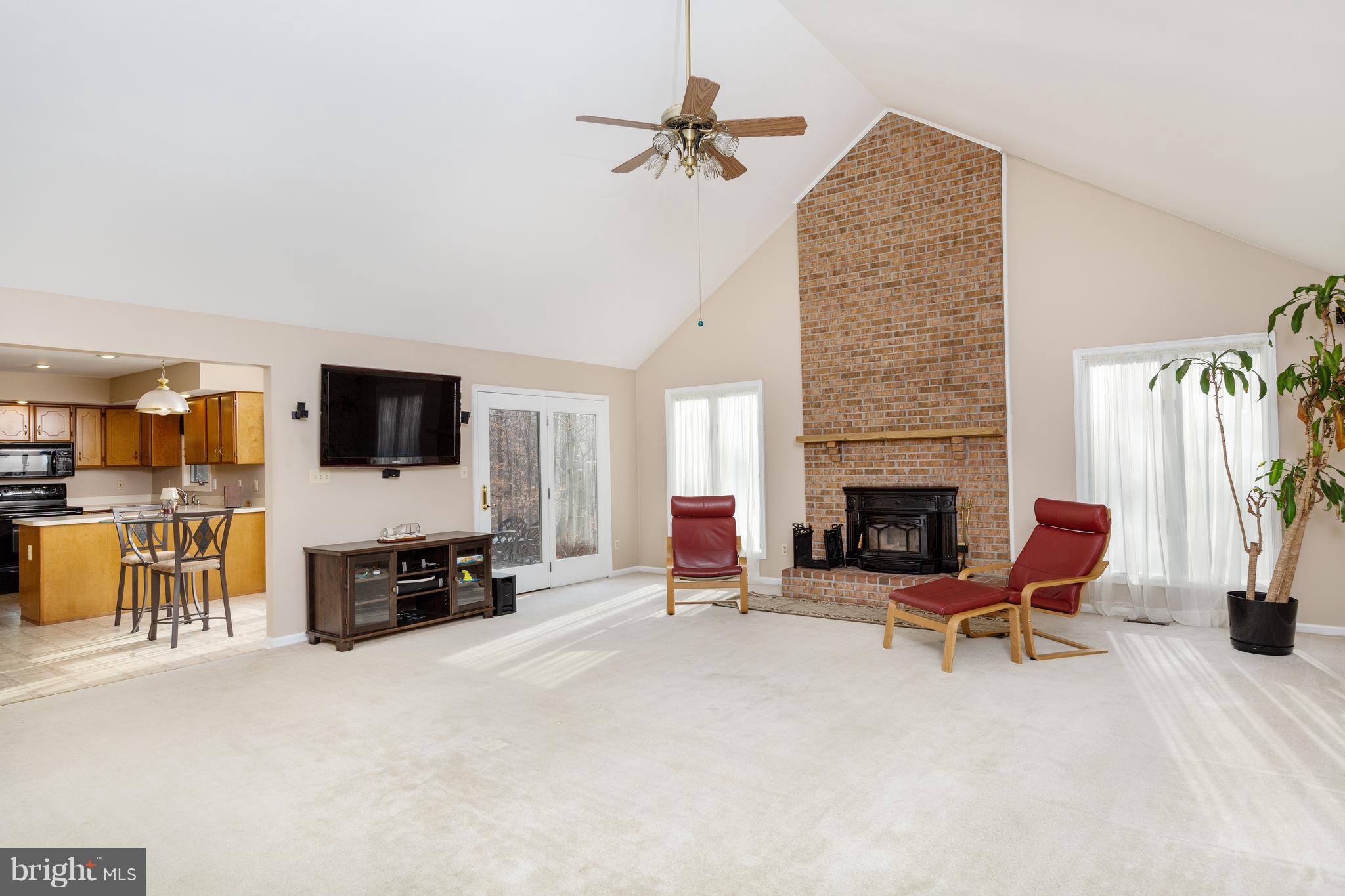 12202 Darney View Road Kingsville, MD 21087 - Photo 12 of 35 Family room, brick fireplace wood burning w/insert