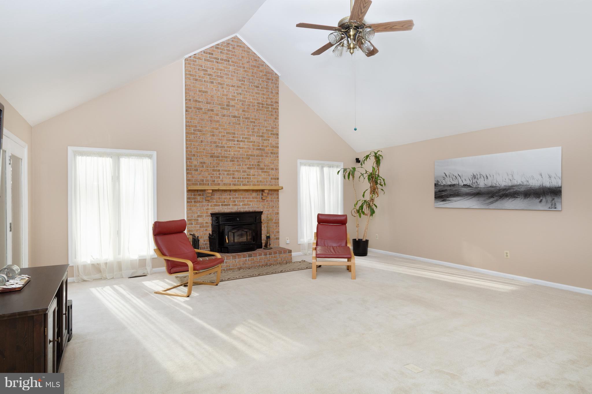 12202 Darney View Road Kingsville, MD 21087 - Photo 14 of 35 Family room, brick fireplace wood burning w/insert