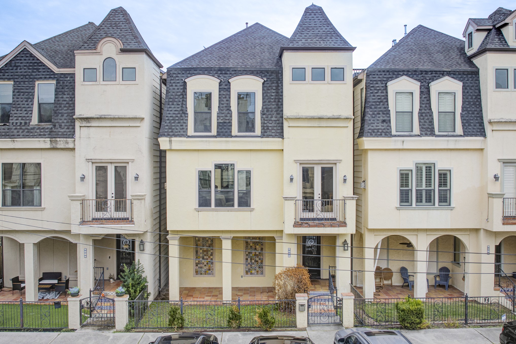 a front view of a residential apartment building