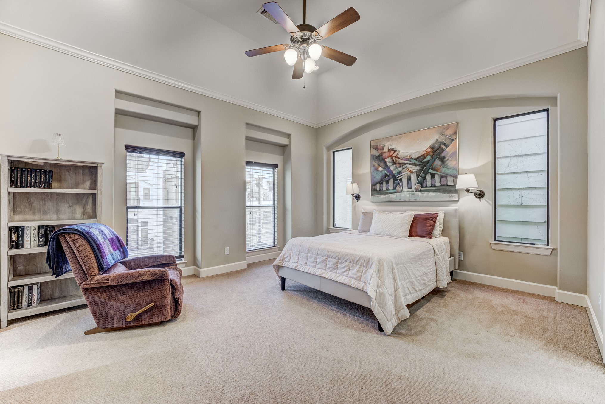 2308 Couch Street Houston, TX 77008 - Photo 26 of 50 a bed room with a bed and a chair